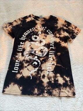 Gildan Black & Tan Tie-Dye Snake Graphic Tee